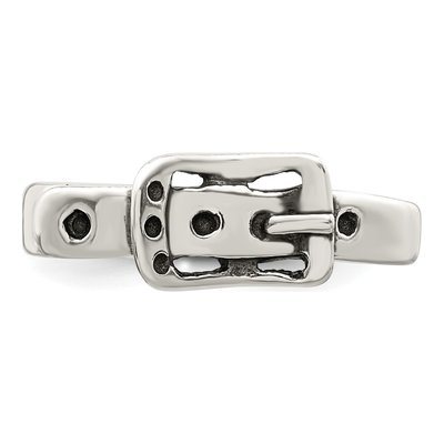 Sterling Silver Antiqued Buckle Toe Ring – view 6