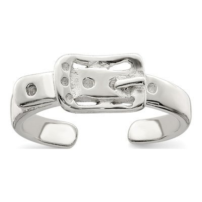 Sterling Silver Antiqued Buckle Toe Ring