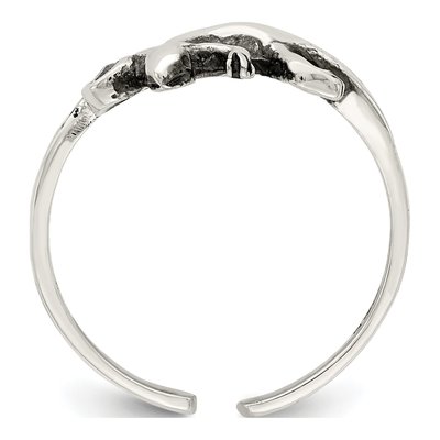 Sterling Silver CZ Lizard Toe Ring – view 3
