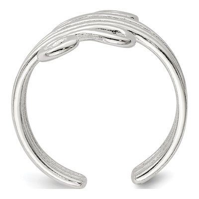 Sterling Silver Scroll Toe Ring – view 3