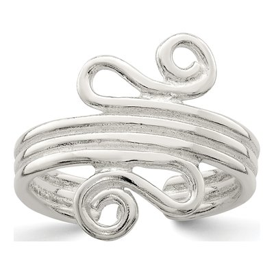 Sterling Silver Scroll Toe Ring
