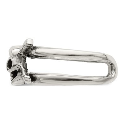 Sterling Silver Antiqued Skull Toe Ring – view 4
