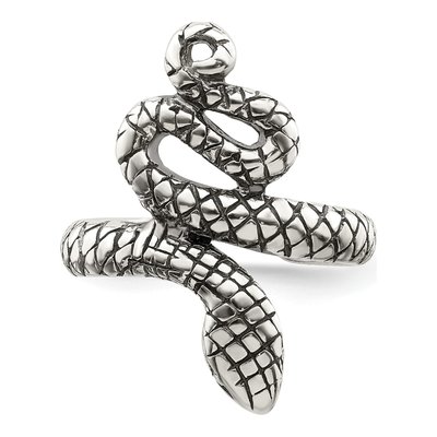 Sterling Silver Antiqued Snake Toe Ring – view 6