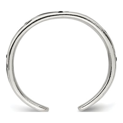 Sterling Silver Black Enameled Toe Ring – view 3