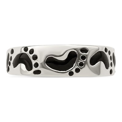 Sterling Silver Black Enameled Toe Ring – view 6
