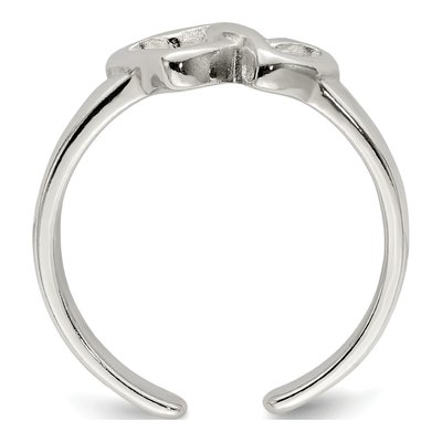 Sterling Silver Heart Toe Ring – view 3