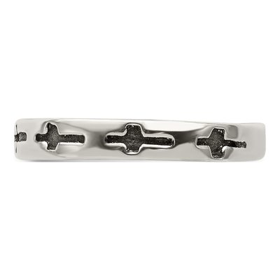 Sterling Silver Antiqued Cross Toe Ring – view 5