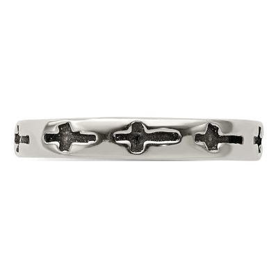 Sterling Silver Antiqued Cross Toe Ring – view 6