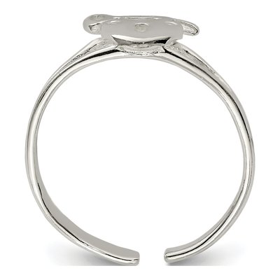 Sterling Silver Heart Lock Key Toe Ring – view 3