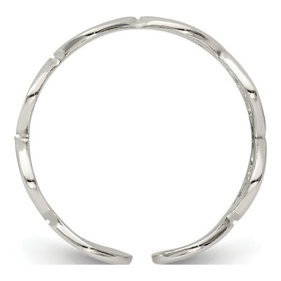 Sterling Silver Cut-Out Hearts Toe Ring – view 3