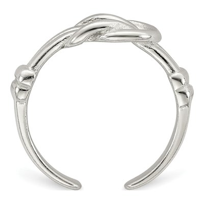 Sterling Silver Love Knot Toe Ring – view 3