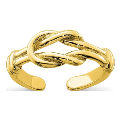 Gold-Plated Sterling Silver Love Knot Toe Ring