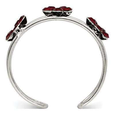 Sterling Silver Crystal Floral Toe Ring – view 3