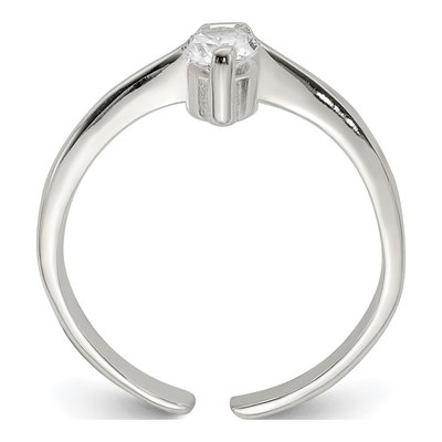 Sterling Silver CZ Toe Ring – view 3