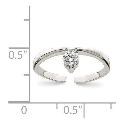 Sterling Silver CZ Toe Ring – view 6