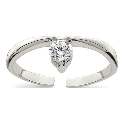 Sterling Silver CZ Toe Ring