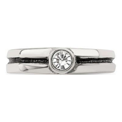 Sterling Silver CZ Antiqued Toe Ring – view 5