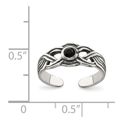 Sterling Silver CZ Toe Ring – view 4