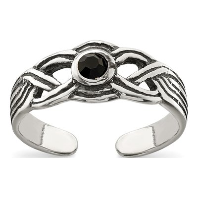 Sterling Silver CZ Toe Ring