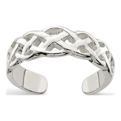 Sterling Silver Celtic Weave Toe Ring
