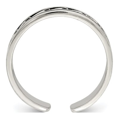 Sterling Silver Antiqued Adjustable Toe Ring – view 3