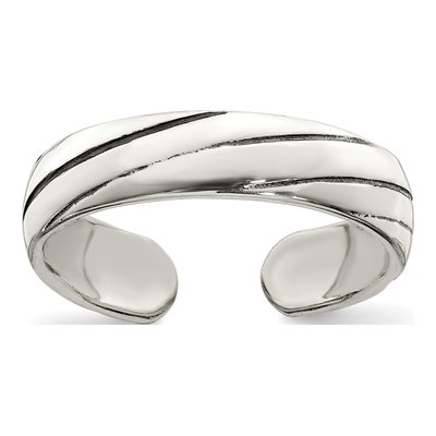 Sterling Silver Antiqued Toe Ring