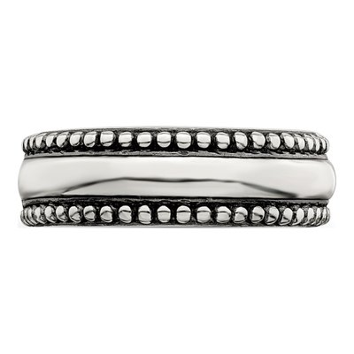 Sterling Silver Antiqued Beaded Toe Ring – view 6