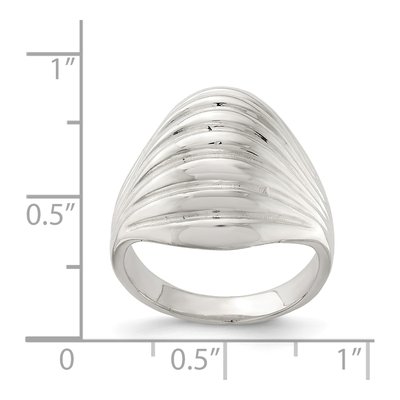 Sterling Silver Domed Ring – view 3