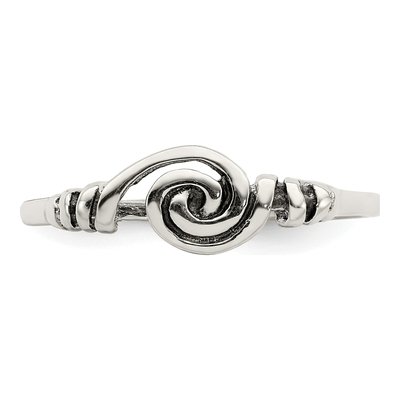 Sterling Silver Antiqued Swirl Ring – view 6