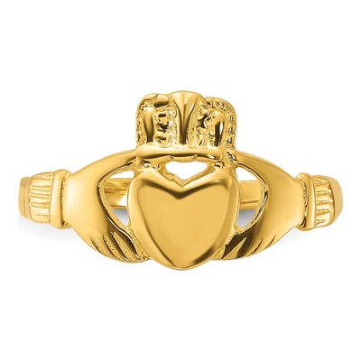 Gold-Plated Sterling Silver Claddagh Ring – view 5