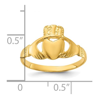 Gold-Plated Sterling Silver Claddagh Ring – view 6