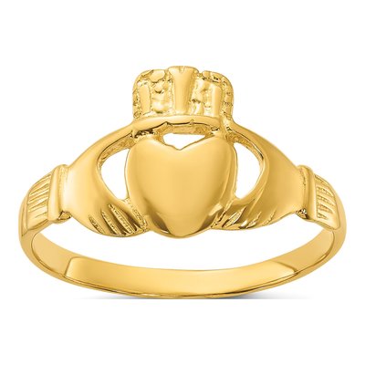 Gold-Plated Sterling Silver Claddagh Ring
