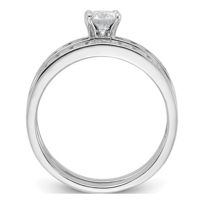Sterling Silver CZ Ring Set – view 3
