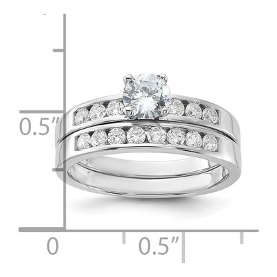 Sterling Silver CZ Ring Set – view 5