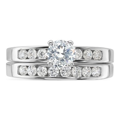 Sterling Silver CZ Ring Set – view 6