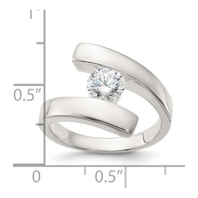 Sterling Silver CZ Ring – view 4