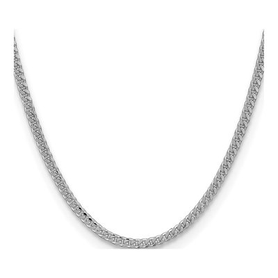 Sterling Silver 3.25mm Diamond-Cut Domed Curb Chain – view 2