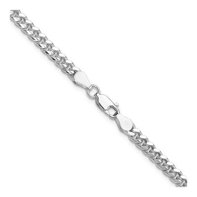 Sterling Silver 4mm Diamond-Cut Domed Curb Chain – view 3
