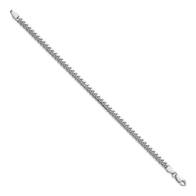 Sterling Silver 4mm Diamond-Cut Domed Curb Chain Bracelet – view 2