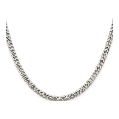 Sterling Silver 5mm Diamond-Cut Domed Curb Chain – view 2