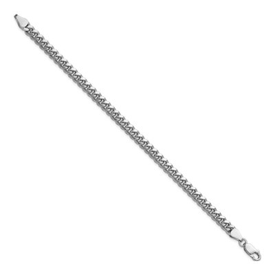 Sterling Silver 5mm Diamond-Cut Domed Curb Chain Bracelet – view 2