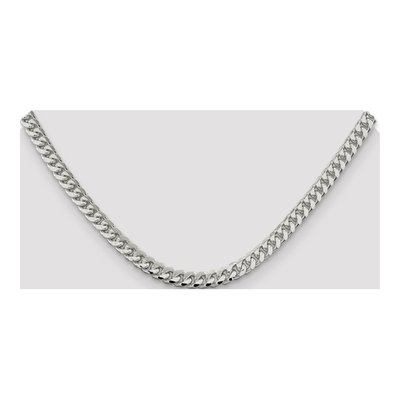 Sterling Silver 6mm Diamond-Cut Domed Curb Chain – view 4