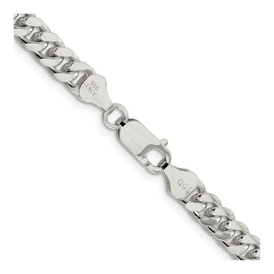 Sterling Silver 6mm Diamond-Cut Domed Curb Chain – view 3