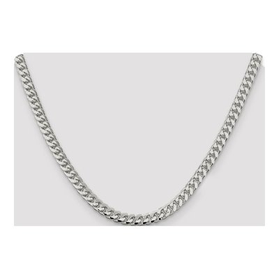 Sterling Silver 6mm Diamond-Cut Domed Curb Chain – view 4