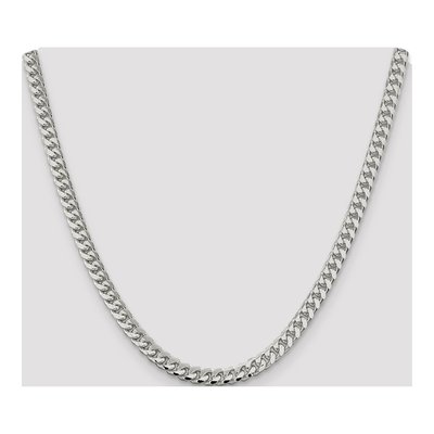 Sterling Silver 6mm Diamond-Cut Domed Curb Chain – view 4