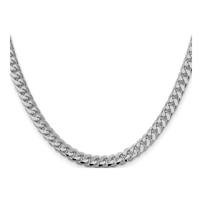 Sterling Silver 6mm Diamond-Cut Domed Curb Chain – view 2