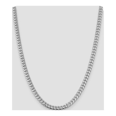 Sterling Silver 6mm Diamond-Cut Domed Curb Chain – view 4