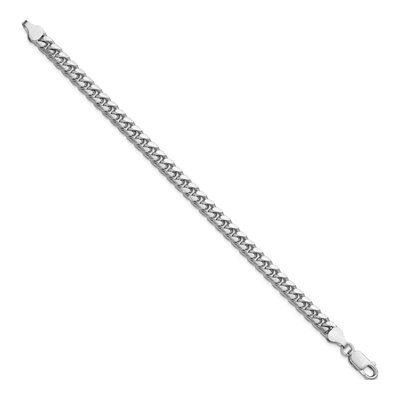 Sterling Silver 6mm Diamond-Cut Domed Curb Chain Bracelet – view 2