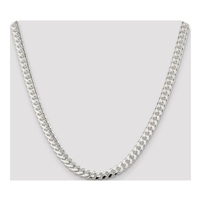 Sterling Silver 7mm Diamond-Cut Domed Curb Chain – view 4