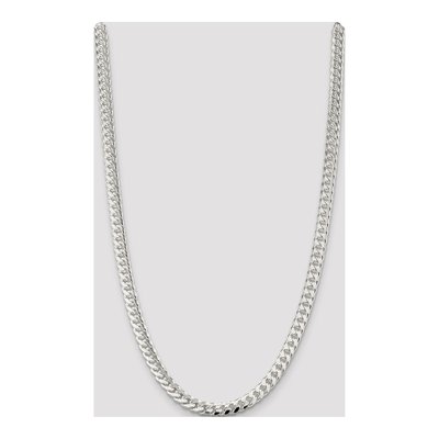 Sterling Silver 7mm Diamond-Cut Domed Curb Chain – view 4